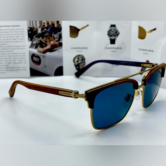 👑Chopard 🏆Sunglasses 3P SCHC 90 Wood/Rubber Polarized Lenses - Picture 6 of 16